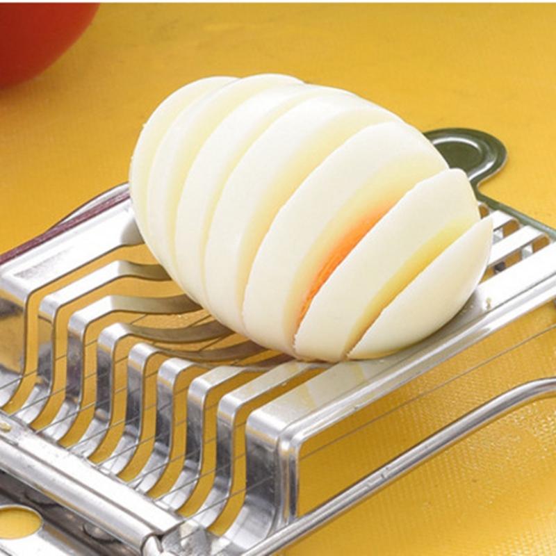 Egg Cutter Stainless Steel Egg Divider Mozzarella Divider Chopper Useful Silver Eco-Friendly Kitchen Egg Tools