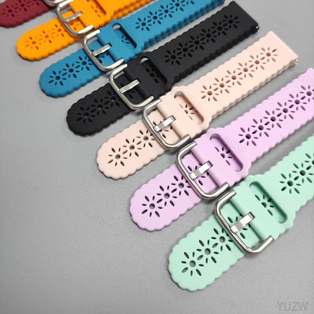 20mm 22mm Armband für Samsung Galaxy Watch 7/6/4/5 Pro/Classic/Gear S3/Active 2 Sport Silikon Atmungsaktiv Huawei GT 2 2e 4 5 Band