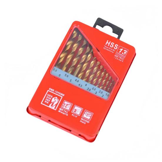 

Набор сверл с антикоррозионным титановым покрытием, широко используемые сверхпрочные спиральные стальные сверла