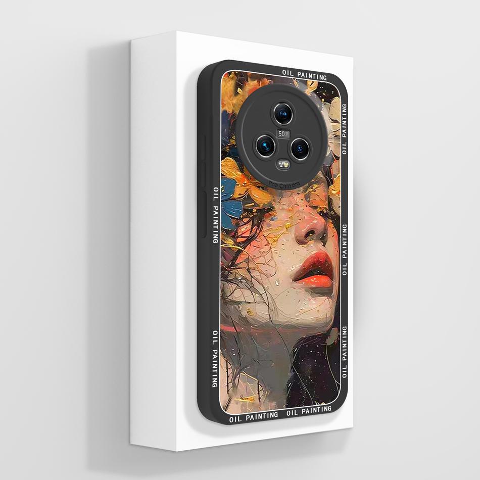 For Honor Magic 5 Pro Phone Case Cute Creative Full Protection Funda For Honor Magic5Pro Soft Liquid Silicone Anti Slip Bumper