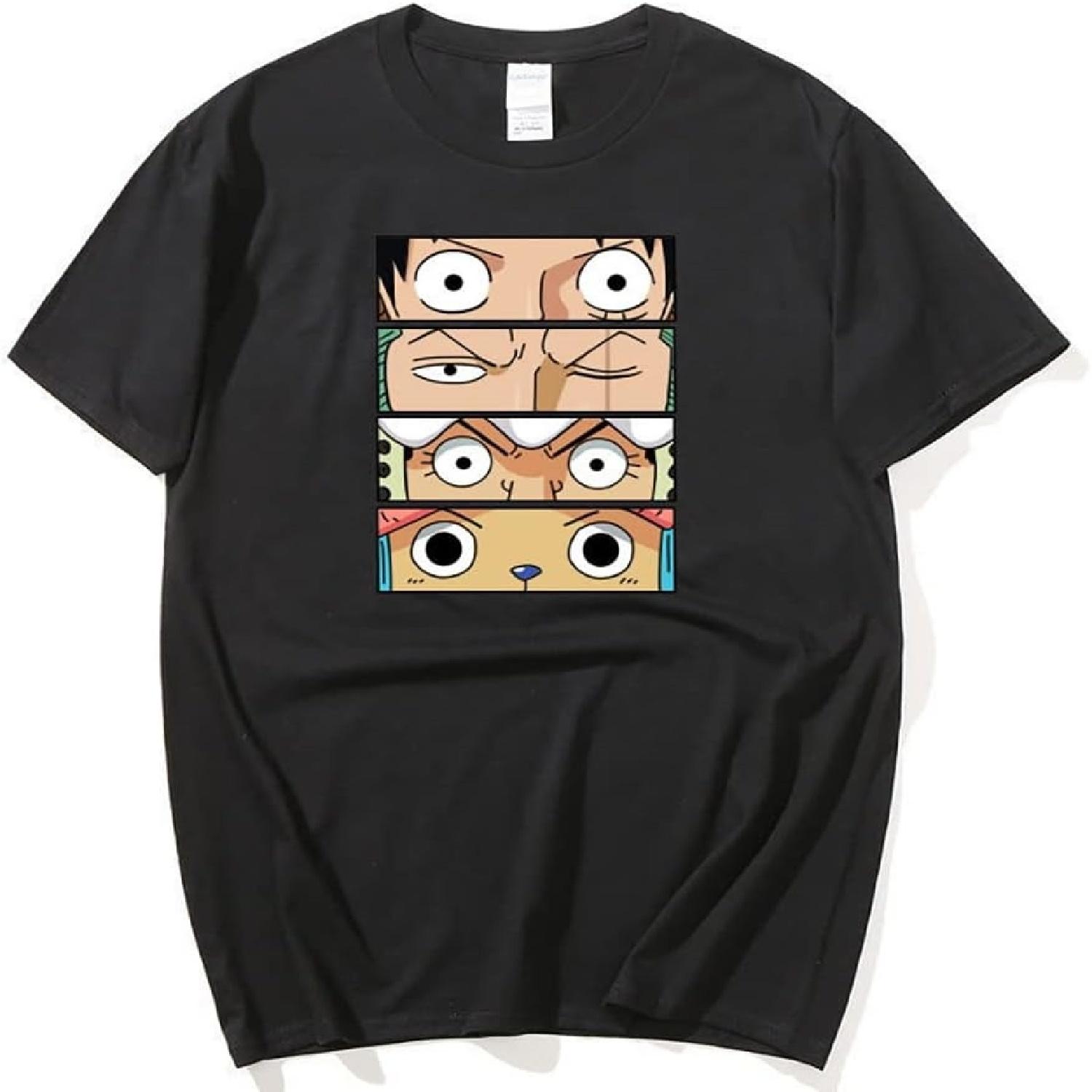 Ubeisy Anime One Piece Novelty T-Shirt 3D Printed Fashion T-Shirt Adult Unisex Light Weight Cotton Crew T-Shirt S