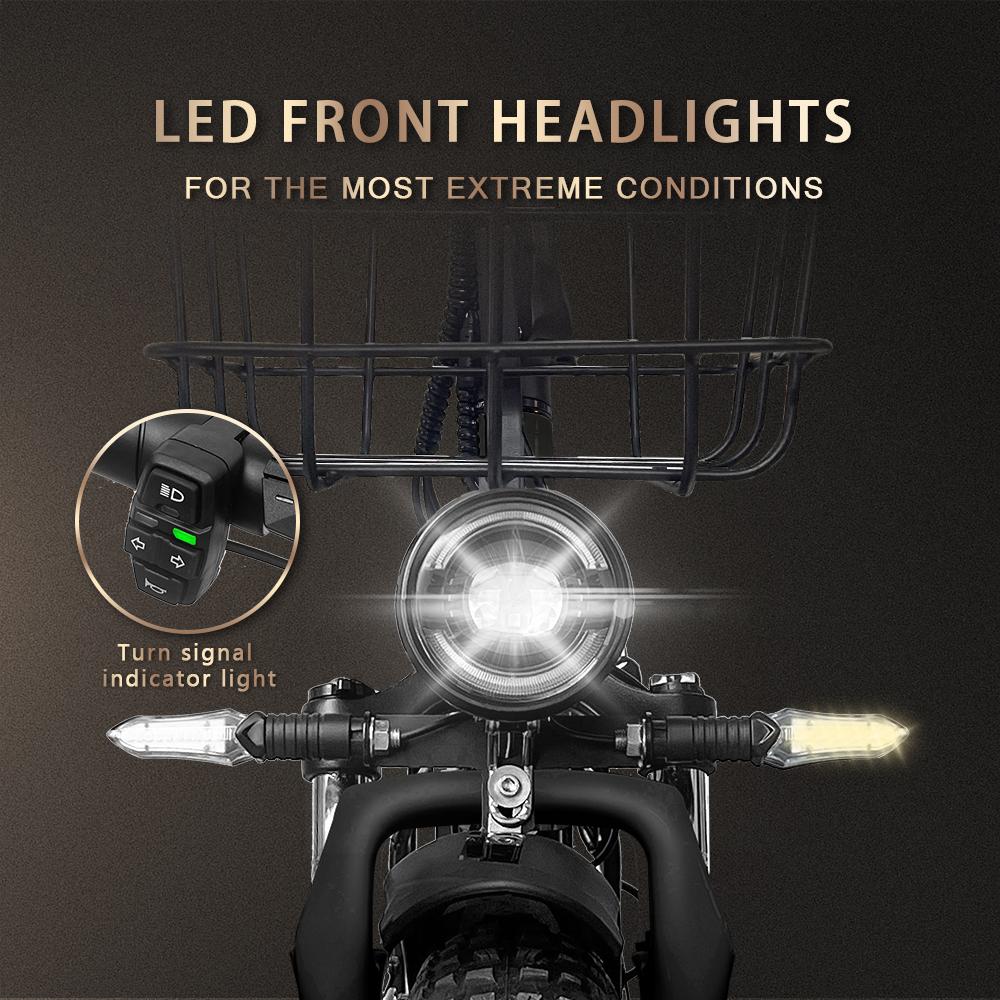 DRVETION CT20 Składany Rower Elektryczny 20*4.0" Grube Opony 750W Silnik 48V 10AH/15AH/20AH Bateria 45km/h Maksymalna Prędkość Hamulec Tarczowy Shimano 7-biegowy