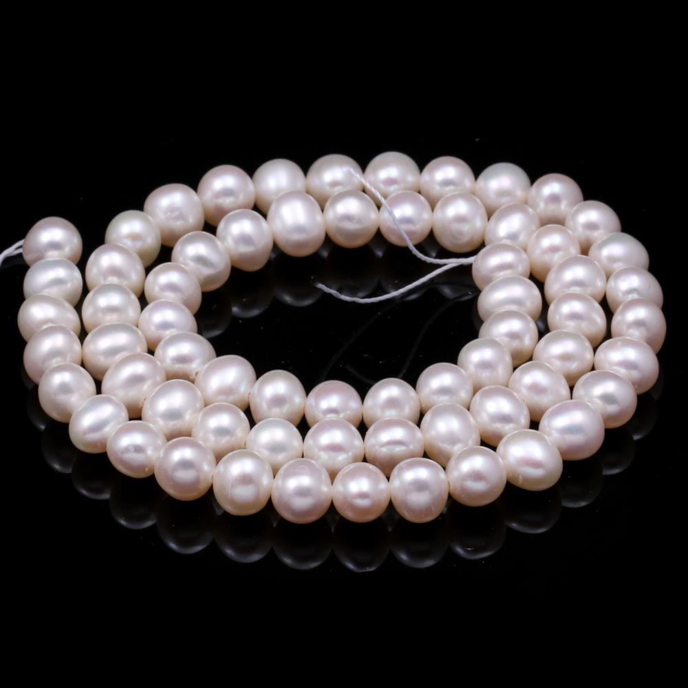 

1String, White Natural Freshwater Pearls, Round Pearl Beads, 6–7 Mm, for DIY Necklace Accessories, Valentine s Day Gifts, 36cm 1String/6-7mm-36cm белый