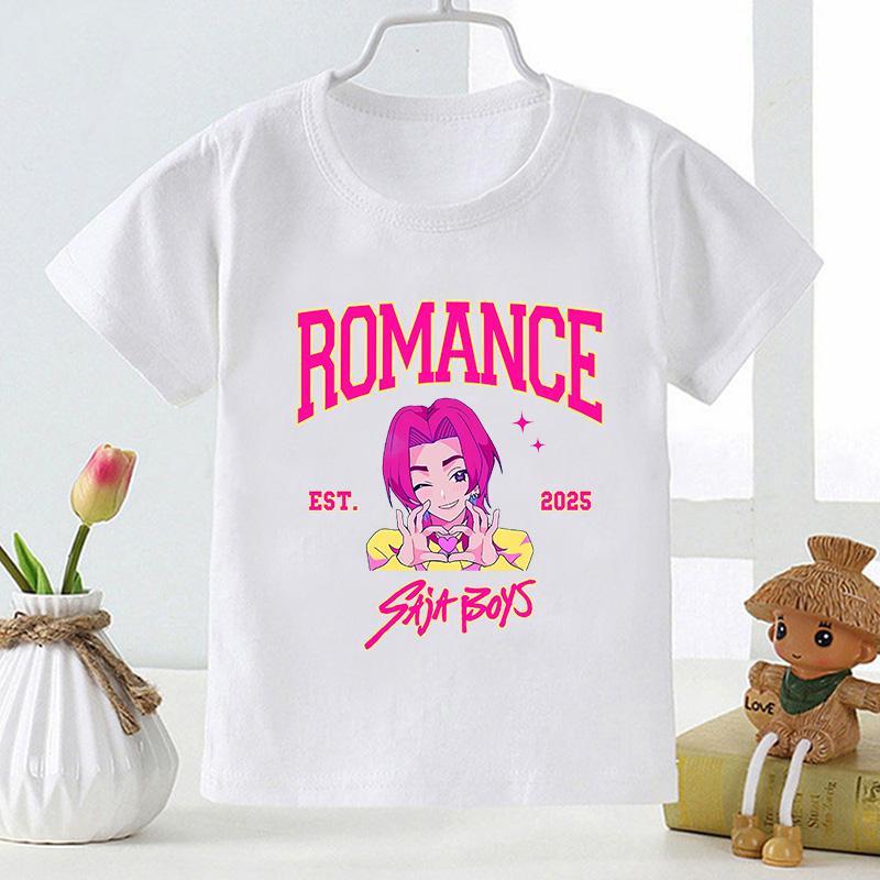 Kpop Demon Hunters Saja Boys Print Casual Kids T Shirt Girls New Summer Tops Fashion Baby Clothes Children Short Sleeve T-shirts