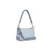 Coach Lonnie 25 Classic Monogram Print Fabric And Leather Shoulder Bag Women Shoulder Bag Blue C8306-SVS9X