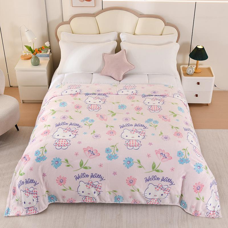 

Thickened Flannel Blanket With Snowflake Fleece, Conditioning Blanket, Coral Fleece Event Gift Blanket One Size