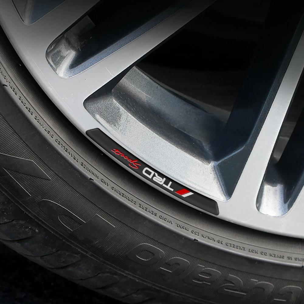 4Pcs Aluminum Car Badge Styling Wheel Hub Rims Decor 3D Stickers For Toyota TRD RAV4 Corolla Chr Avensis Yaris Camry Racing Crown