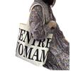 Fashion canvas bag lazy wind large capacity versatile student summer canvas bag women's niche tote bag