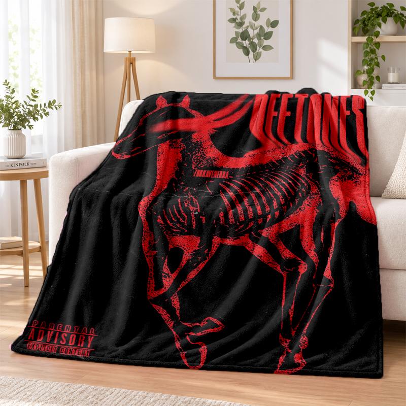 Deftones Flannel Throw Blanket Soft Warm Cozy For Sofa Bed Indoor Home Bedroom Use