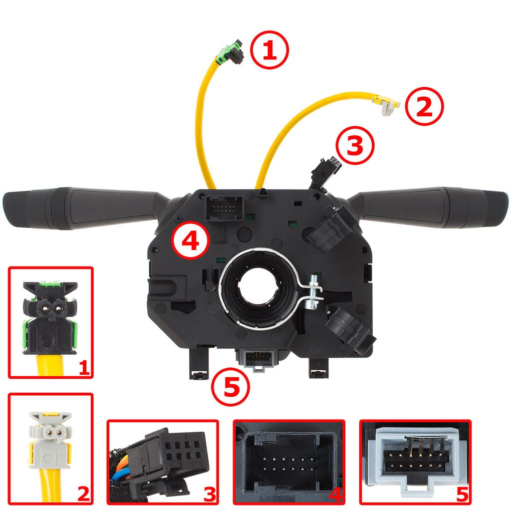 Fiat Grande Punto 2005- Steering Wheel Shift Paddle COMBINED SWITCH with Ribbon Cable