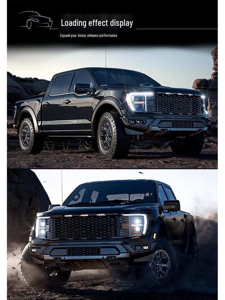 Ford F150 Raptor LED Streamer Turn Signal & Daytime Running Light Headlight Assembly