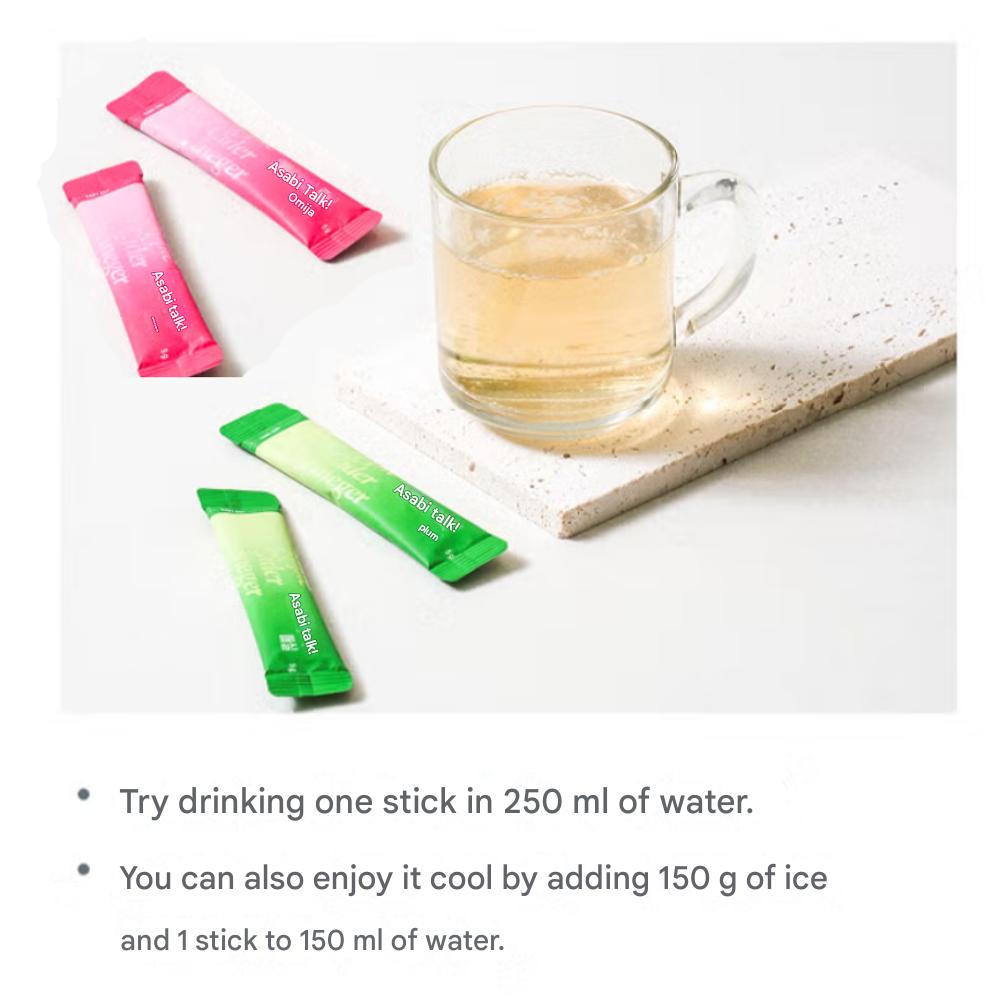 Asabi(ACV, Apple Cider Vinegar) Tok Plum + Omija(Korean Schisandra) 5 G X 20 Sticks