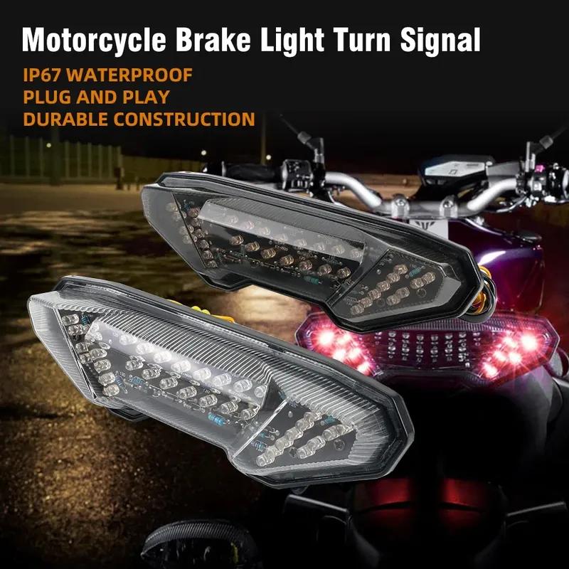 LED Tail Light Turn Signal For YAMAHA MT09 FZ09 FJ09 MT-09 Tracer 900/9/GT 9GT MT10 Motorcycle Rear Stop Brake Light Flasher