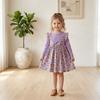 Frühling und Herbst Neues Kinder-Langarmkleid Mädchen Schleifenkleid Prinzessinnenkleid