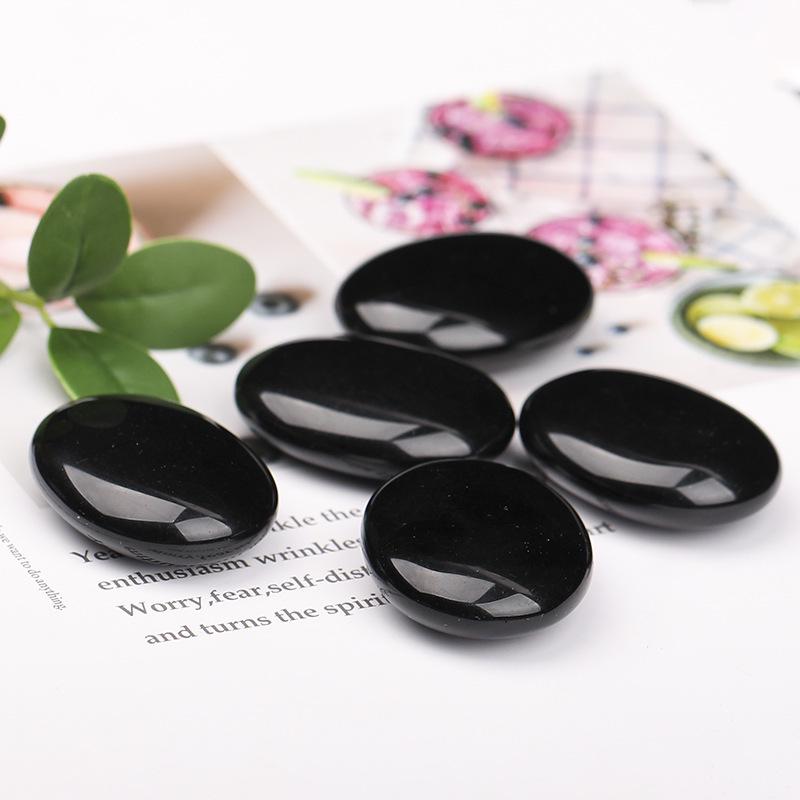 Natural Raw Crystal Hot Compress Stone: Beauty Massage SPA Essential Oil Desktop Ornament