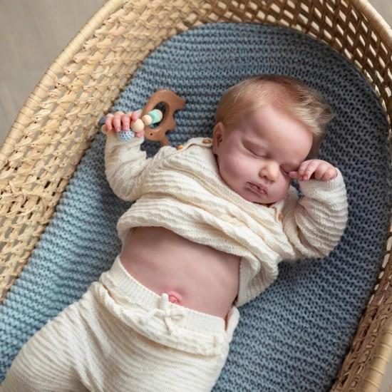 48cm Simulation Rebirth Doll Loulou Full Glue Children's Baby Toy Reborn Doll