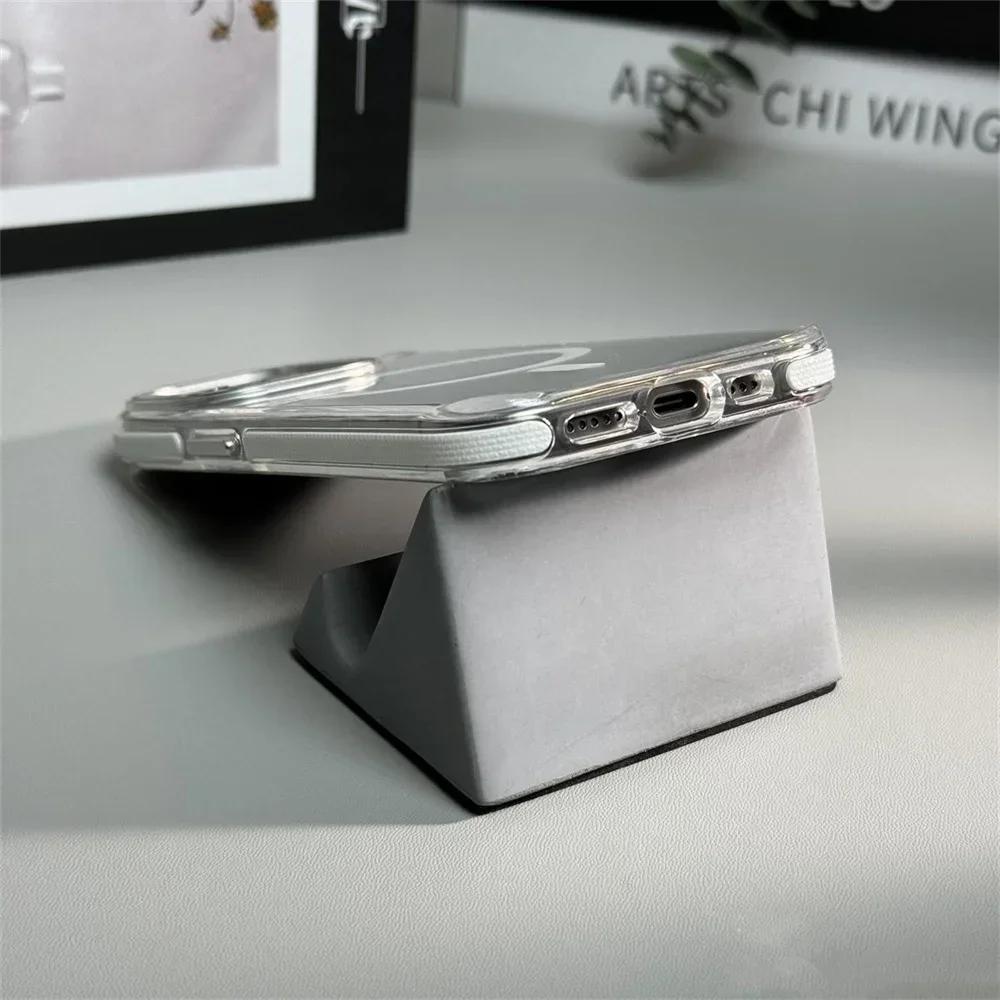 Magnetic Shockproof Clear For Magsafe Phone Case For iPhone 16 15 14 13 12 Pro Max 11 Wireless Charging Air Cushion Bumper Cover
