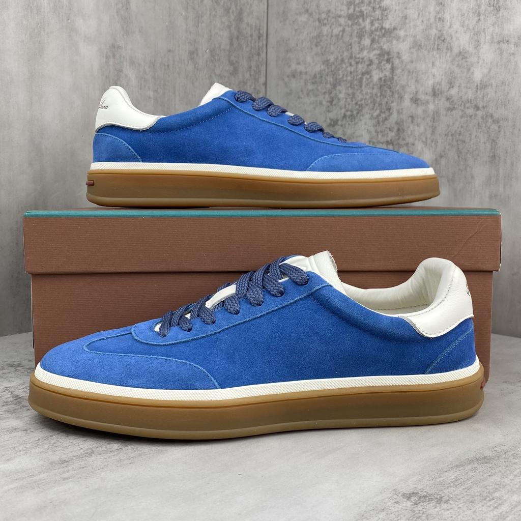 Holiday Gift Luxury Shoes Casual Sneakers Handmade Unisex Style Leather Upper Calfskin Lining Oxford Sole Breathable Non-slip