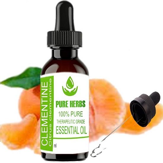 

Pure Herbs Clementine (Citrus Clementina) Pure & Natural Therapeutic Grade Essential Oil Plastic with Dropper 10 ml