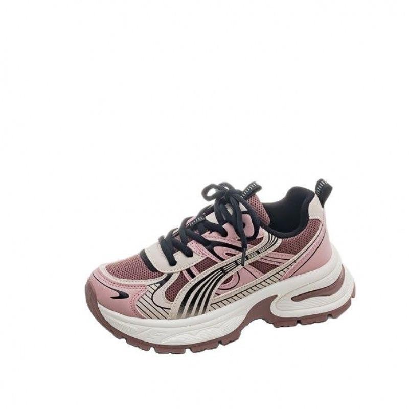 2025 Spring and Summer New Student Mesh Breathable Dad Shoes Women's Korean Version Ins Trendy Street Shooting Retro Platform Sneakers