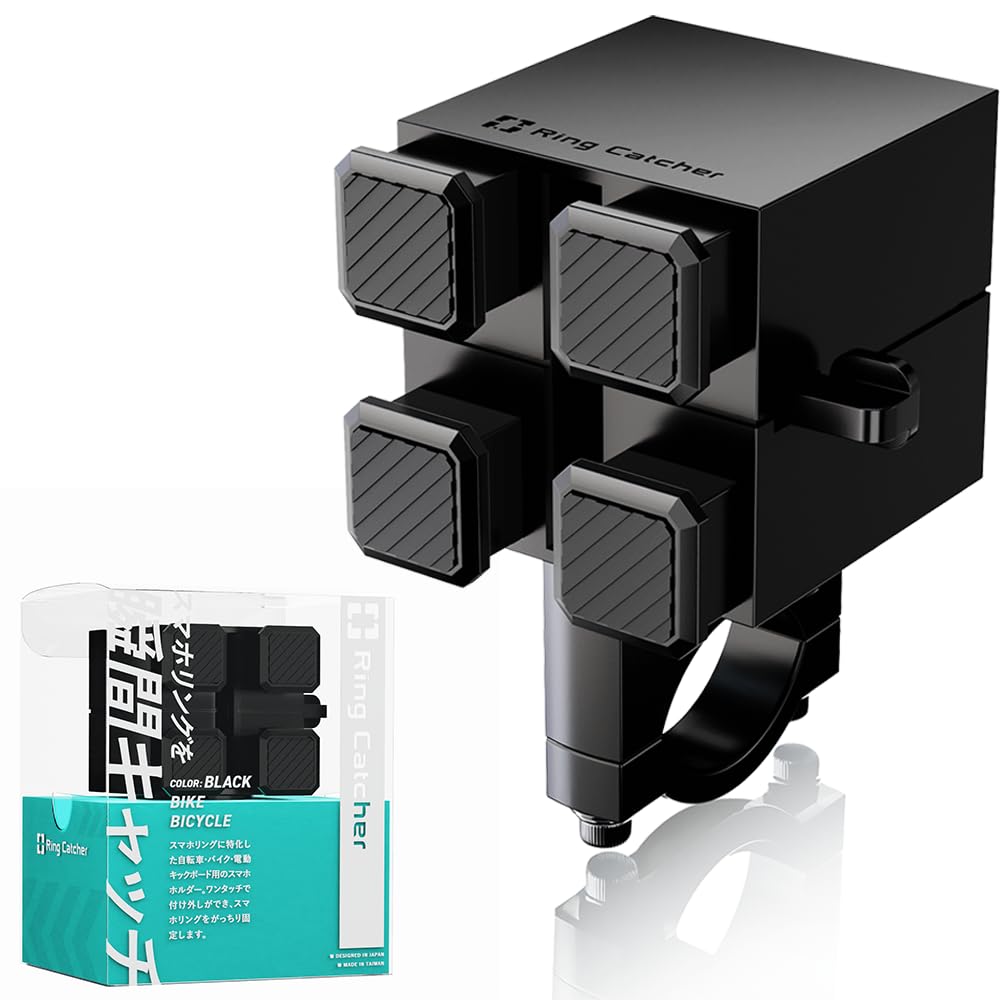 

WillowGear RingCatcher WGRC001 Smartphone Compatible with Bicycles and Vibration Smartphone Mobile Phone Holder Holder, Motorcycles, One-Touch чёрный