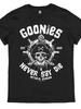 Goonies Never Say Die Retro T-Shirt Offiziell Inspiriert 80er Jahre Film Logo Ikonisches Totenkopf mit gekreuzten Knochen Piraten Design Druck T-Shirts Unisex
