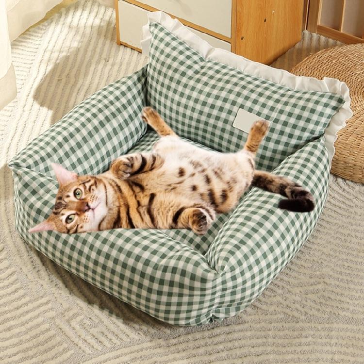 Pet Dog Nest Cats Bed Winter Cats House Plush Dog Sofa Bed Thicken Comfortable for Living Room Bedroom