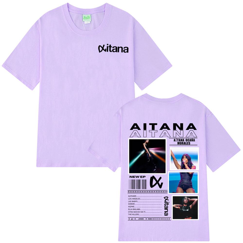 Singer Aitanas Ocana Fashion Print T Shirts Men Women Cotton T-Shirts Summer Short-sleeved Aesthetic Casual O Neck T-shirts Tops
