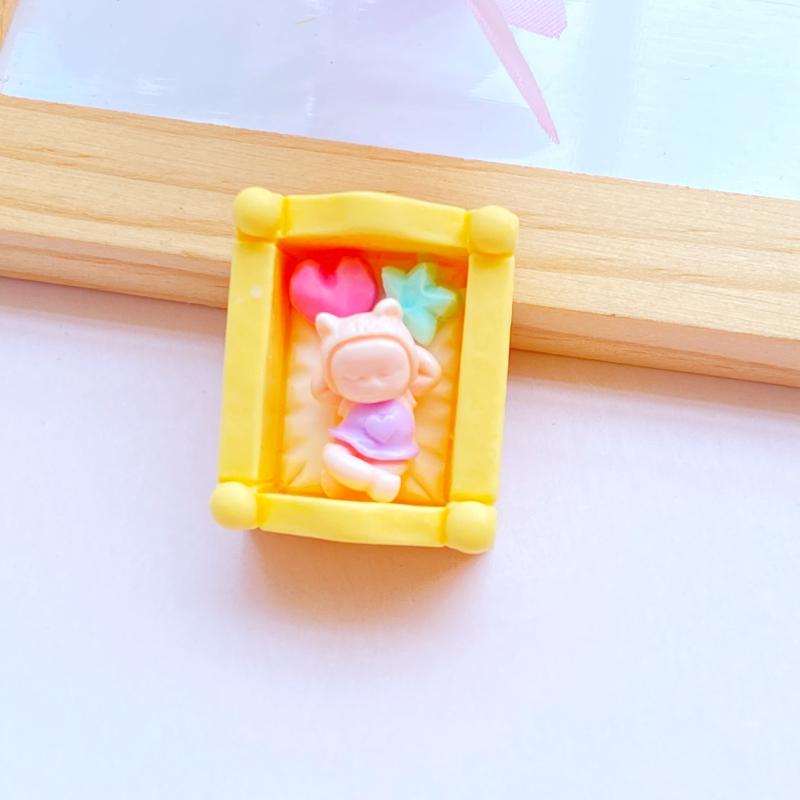 6pcs New Mixed Cute Mini Simulated Crib Flat Back Cabochon Crafts Clothing DIY Scrapbooking Accessories