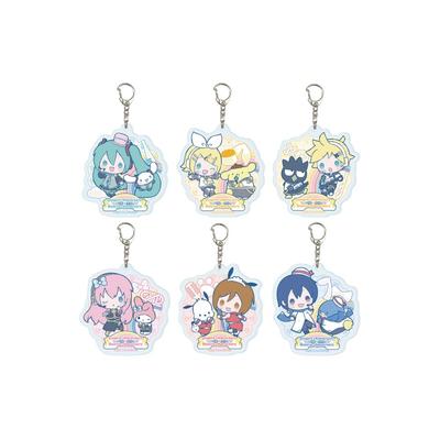 Piapro Characters X Sanrio Characters 02 [Collaboration Illustration] Holographic Acrylic Keychain Complete Set (Box of 6)