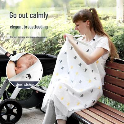 Atmungsaktive Baumwoll-Stilldecke für diskretes Füttern des Babys - Sommer-Anti-Expositions-Schal