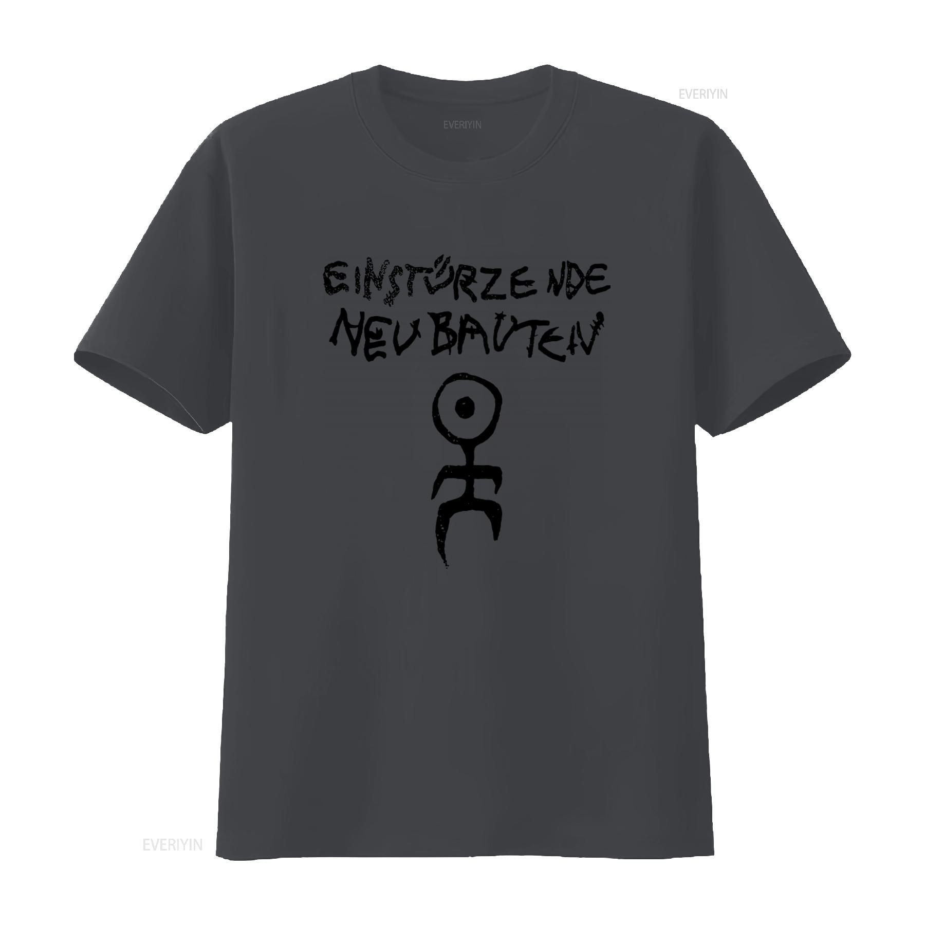 

Einsturzende Neubauten Logo T Shirt Unique Punk Rock Design for Fashion Forward Individuals vintage Washed Versatile Slightly L