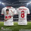 2026 Arda Güler Football Fan Jersey Summer Quick Dry Soccer Shirt 3D Print Sportswear Casual Training Tee Kids Adult Men Women