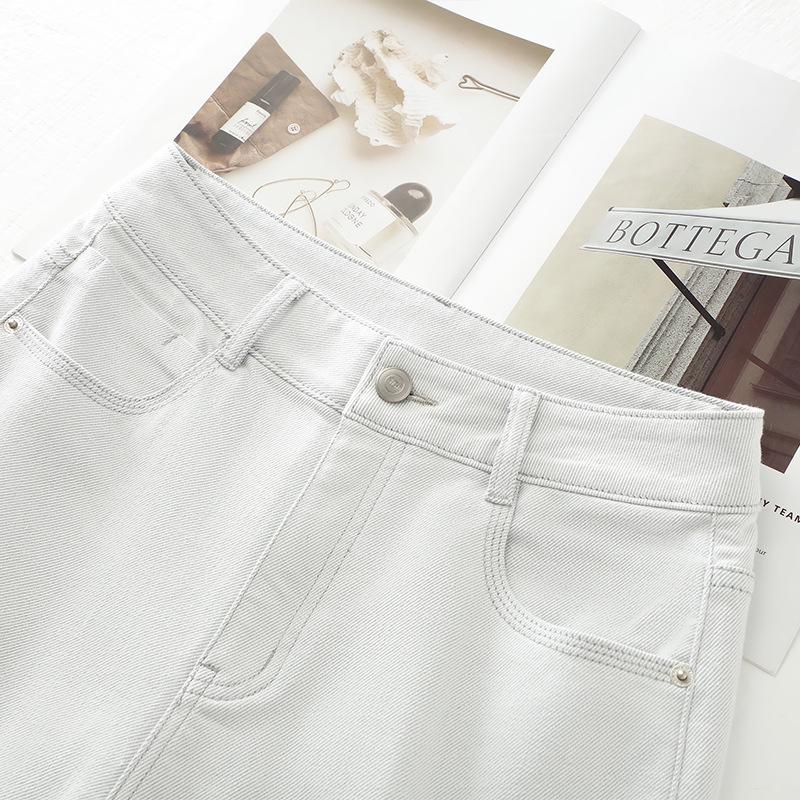 2025 Off-White High-Waisted Slimming Straight-Leg Jeans for Women