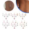 5/6/8/12 Stück Sexy Bauchnabelringe Set Herz Zirkon Bauchnabelpiercing Ringe Für Frauen Mädchen Körperpiercing Schmuck Zubehör Geschenk