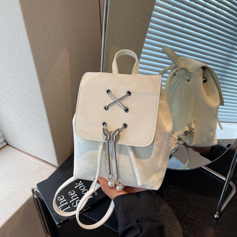 Casual backpack women's new versatile student schoolbag bow lightweight travel backpack shoulder bag