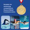 6.5cm Swimming Medal Competition Awards with Neck Ribbon Metal Winner Medals Gold/Silver/Bronze Medal for Sports Competition