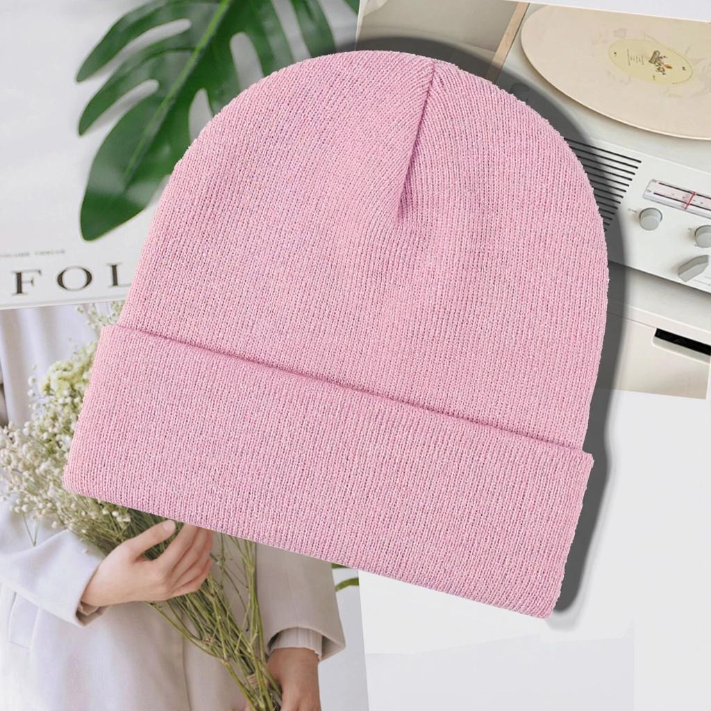 Winter Warm Skull Cap Soft Beanie Hat Thick Breathable Waterproof 100% Acrylic Watch Cap for Skiing Travel Cycling Outdoor Use