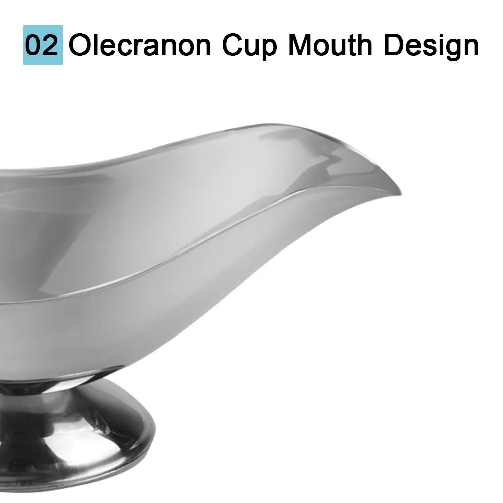 201 Stainless Steel Fruit Salad & Black Pepper Sauce Cup Commercial Grade Juice Boat for Home Restaurant Bar Use