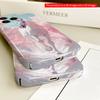2DFlat White Horse In Pink Forest Path All Inclusive Film Hard Phone Case, Compatible with iPhone 18 Pro Max 17 16 15 14 13 12 11