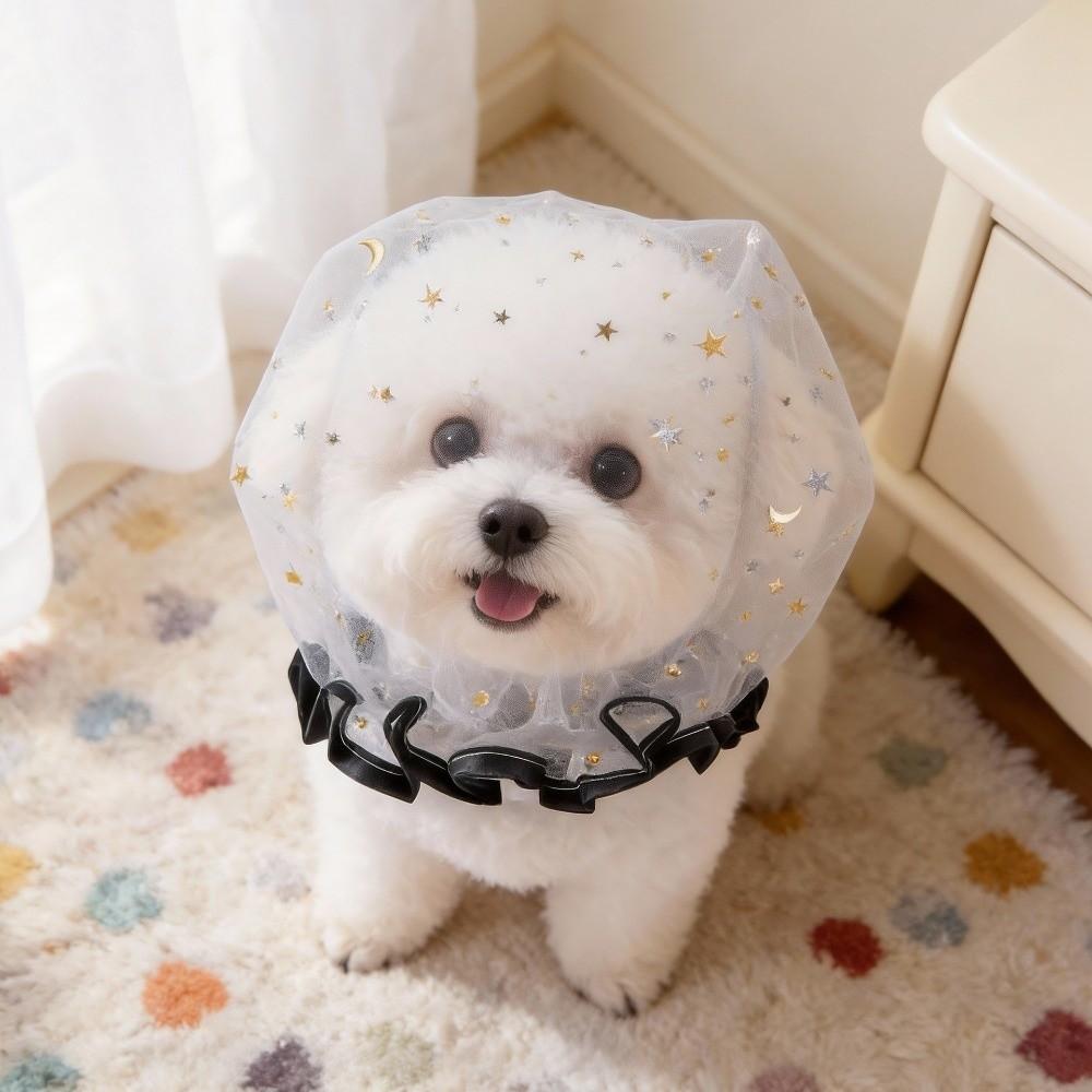 

Anti-Mosquito Eating Dog Anti-Eating Headgear Dog Protective Veil Small Medium-Sized Dogs серый