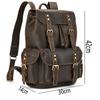 High Fashion Men's Leather Backpack Genuine Leather Male Laptop Backpack 15 16 17.3 Inch Bagpack Travel Bag Vintage Man Backpack