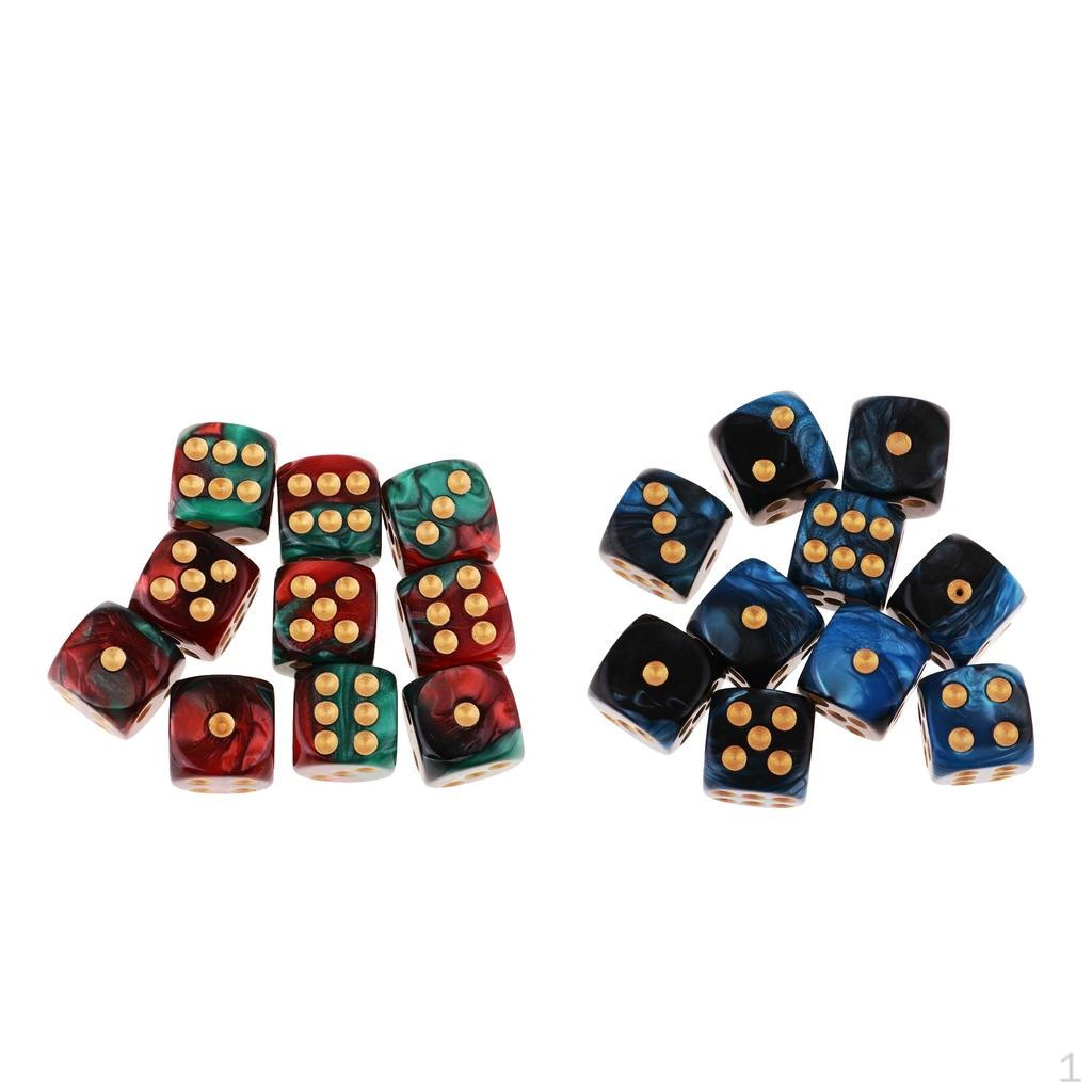 20 Pieces D6 s 16mm 6 Sided Role Playing for Supplies