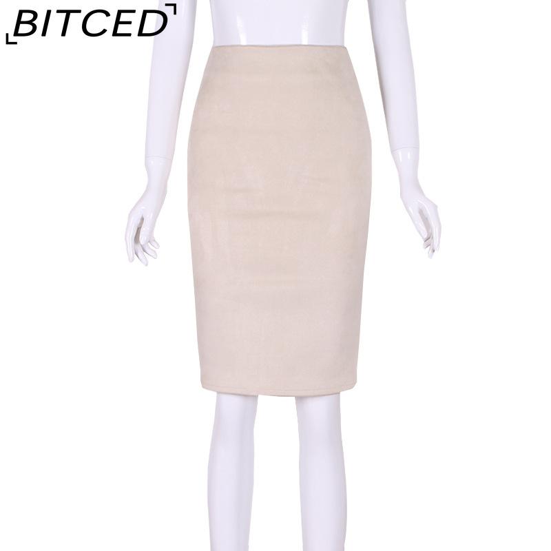 BITCED Women's Fashion Casual Solid Color Print Summer Spring Skirt