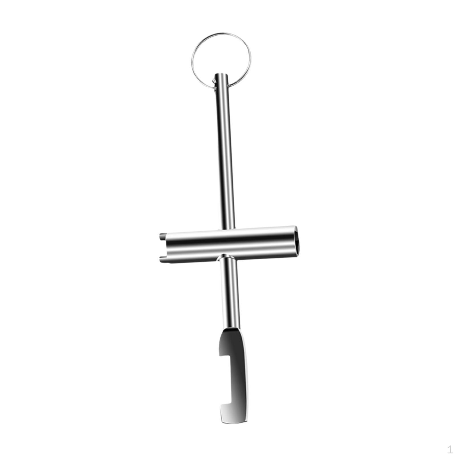 Water Meter Gate Valve Key Triangle Wrench Portable Mini for Plumbing Cupboard Door