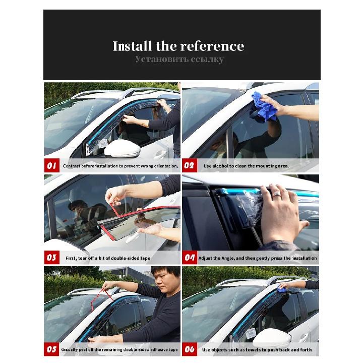 For Seres 3 MK1 2019-2024+ Window Visor Vent Shades Ventvisor Wind Deflectors Visors Rain Guard Shades Visor