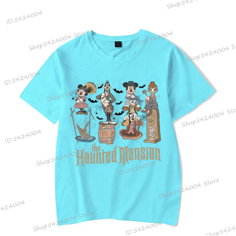 Cartoon Mickey Halloween T-shirts Be Haunted Spooky Season Streetwear Men Women Fashion Disney Halloween Party Tshirts Gifts
