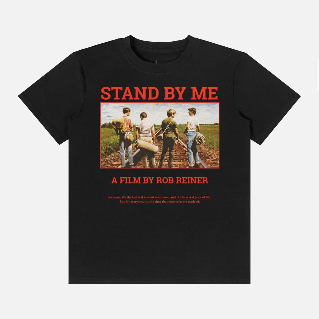 Black Stand By Me 1986 Retro 80 Movie Graphic Tee Cotton Unisexs Unisexs Tshirt Streetwear
