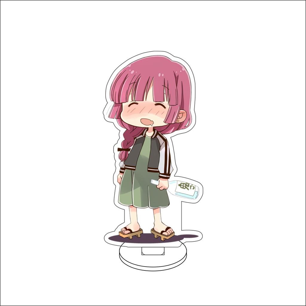 10CM Anime BOCCHI THE ROCK Figure Stand Model Gotoh Hitori/Ijichi Nijika/Yamada Ryo Cute Desk Decor Standing Sign Gifts