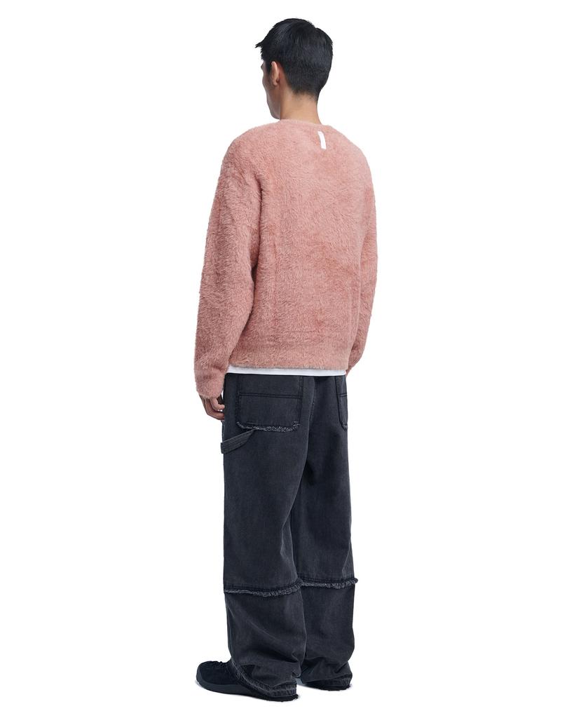Nomaenyueol Cropped Hairy Knit - Peach